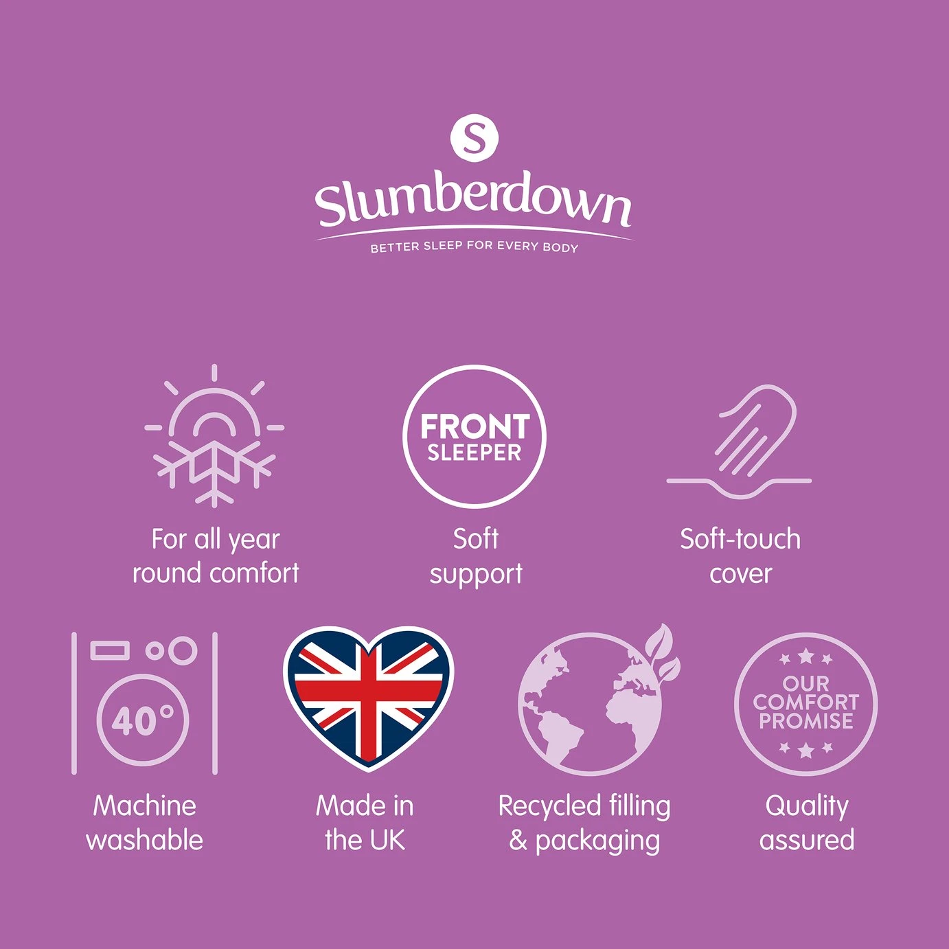 Slumberdown Duvet Days 10.5 Tog Duvet And Pillow Set -Single 15 Slumberdown Duvet Days 10.5 Tog Duvet And Pillow Set -Single - Image 13
