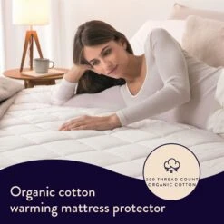 Dreamland Organic Cotton Warming Mattress Protector-Single -Habitat 9560321 R Z002A 1