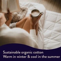 Dreamland Organic Cotton Warming Mattress Protector-Single -Habitat 9560321 R Z006A