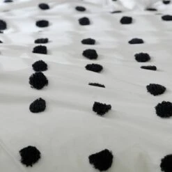 Habitat Cotton Tufted Spot White & Black Bedding Set -Single 13 Habitat Cotton Tufted Spot White & Black Bedding Set -Single -Habitat 9560651 R Z005A