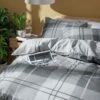 Habitat Check Charcoal Grey Bedding Set - Single 2 Habitat Check Charcoal Grey Bedding Set - Single -Habitat 9561155 R Z001A