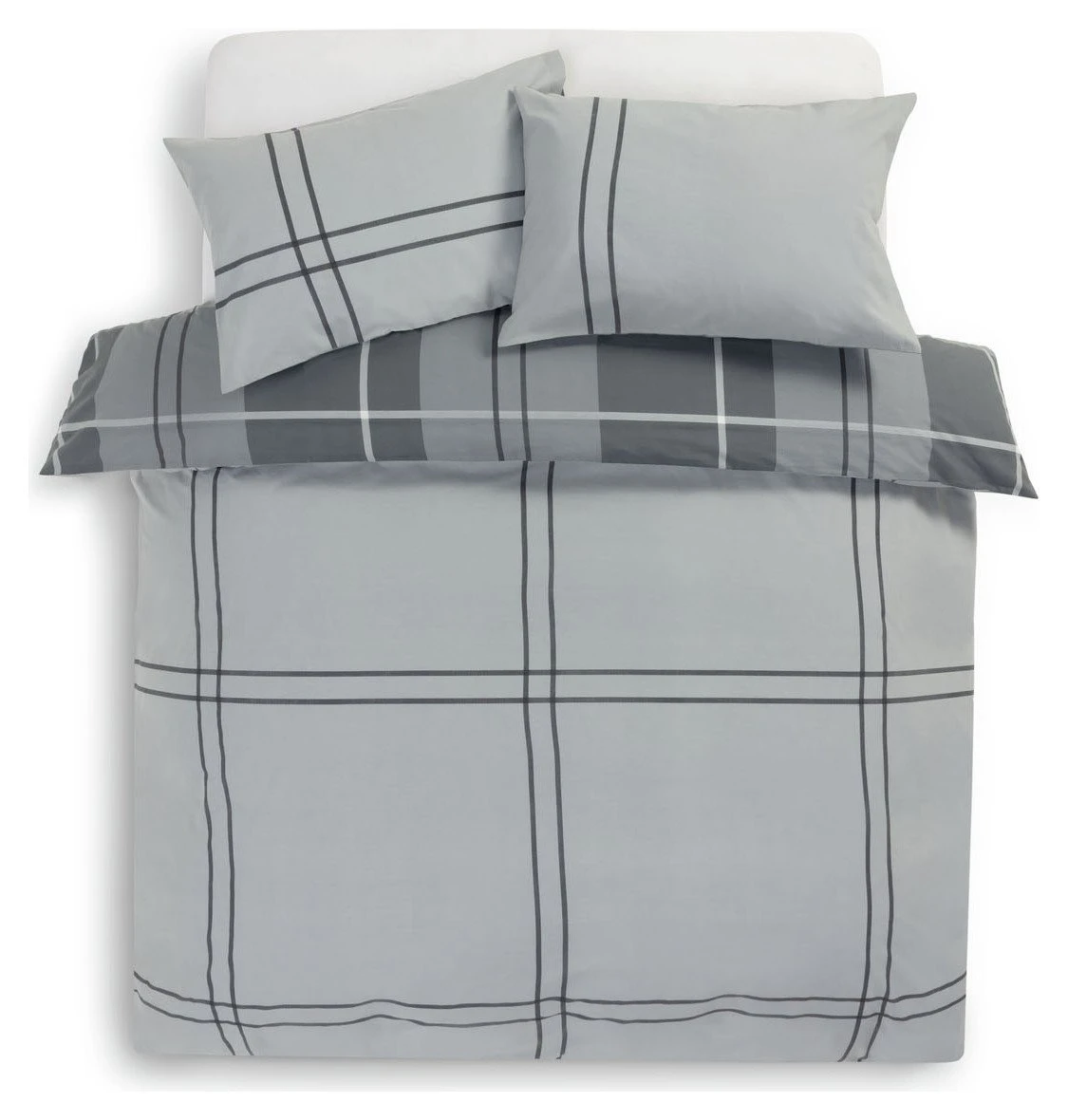 Habitat Check Charcoal Grey Bedding Set - Single 8 Habitat Check Charcoal Grey Bedding Set - Single - Image 6