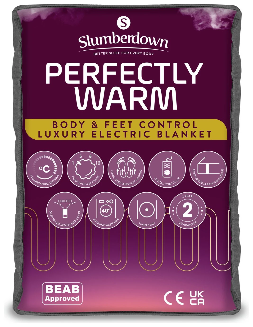 Slumberdown Perfectly Warm Luxury Electric Blanket - Single 3 Slumberdown Perfectly Warm Luxury Electric Blanket - Single