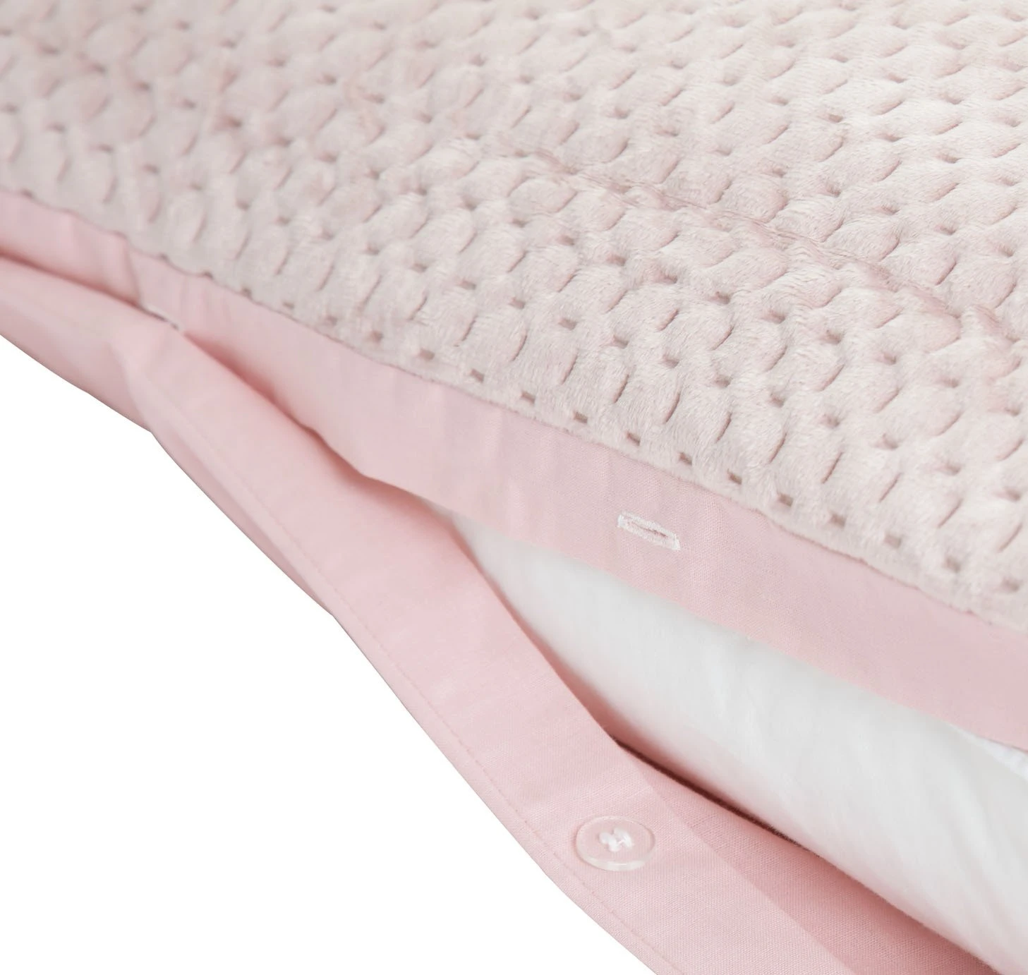 Habitat Pinsonic Velvet Plain Pink Bedding Set - Double 7 Habitat Pinsonic Velvet Plain Pink Bedding Set - Double - Image 5