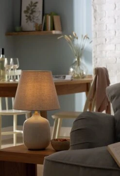 Habitat Aquilla Ceramic Table Lamp - Cream & Beige -Habitat 9578636 R Z002C