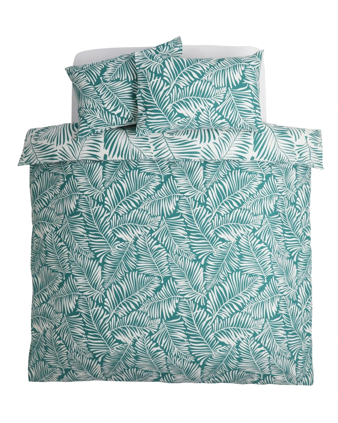 Habitat Abstract Green Leaf & White Bedding Set - Single 5 Habitat Abstract Green Leaf & White Bedding Set - Single - Image 3