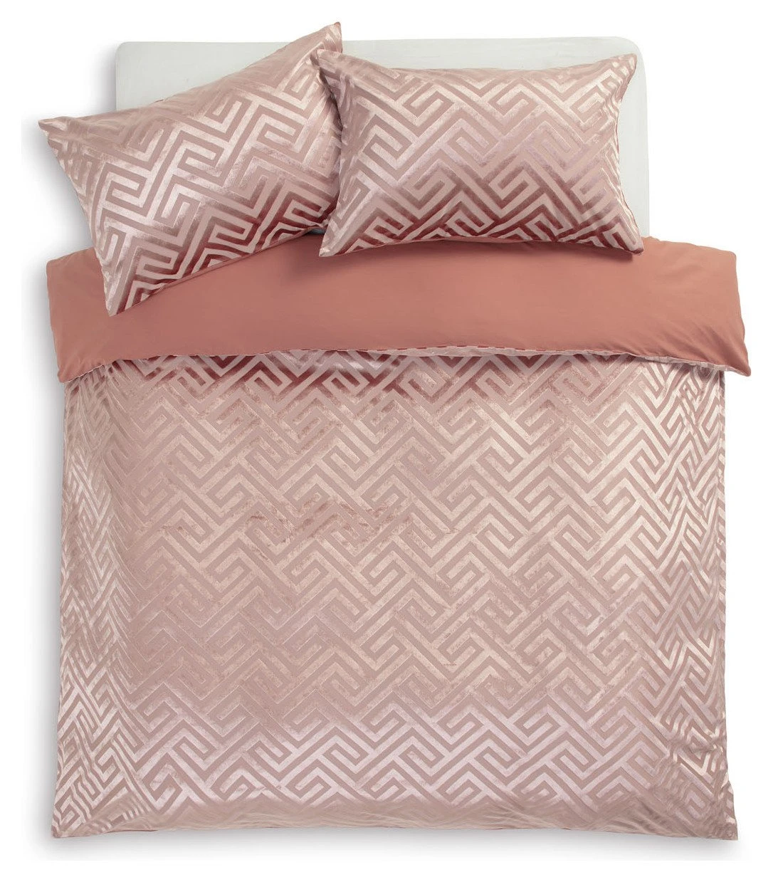 Habitat Geo Velvet Blush Pink Bedding Set - Single 5 Habitat Geo Velvet Blush Pink Bedding Set - Single - Image 3