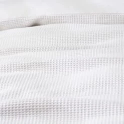 Habitat Cotton Waffle Plain White Bedding Set - Single -Habitat 9607064 R Z005A