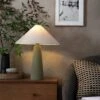 Habitat Conical Ceramic Table Lamp - Olive & Beige 1 Habitat Conical Ceramic Table Lamp - Olive & Beige -Habitat 9610264 R Z001A