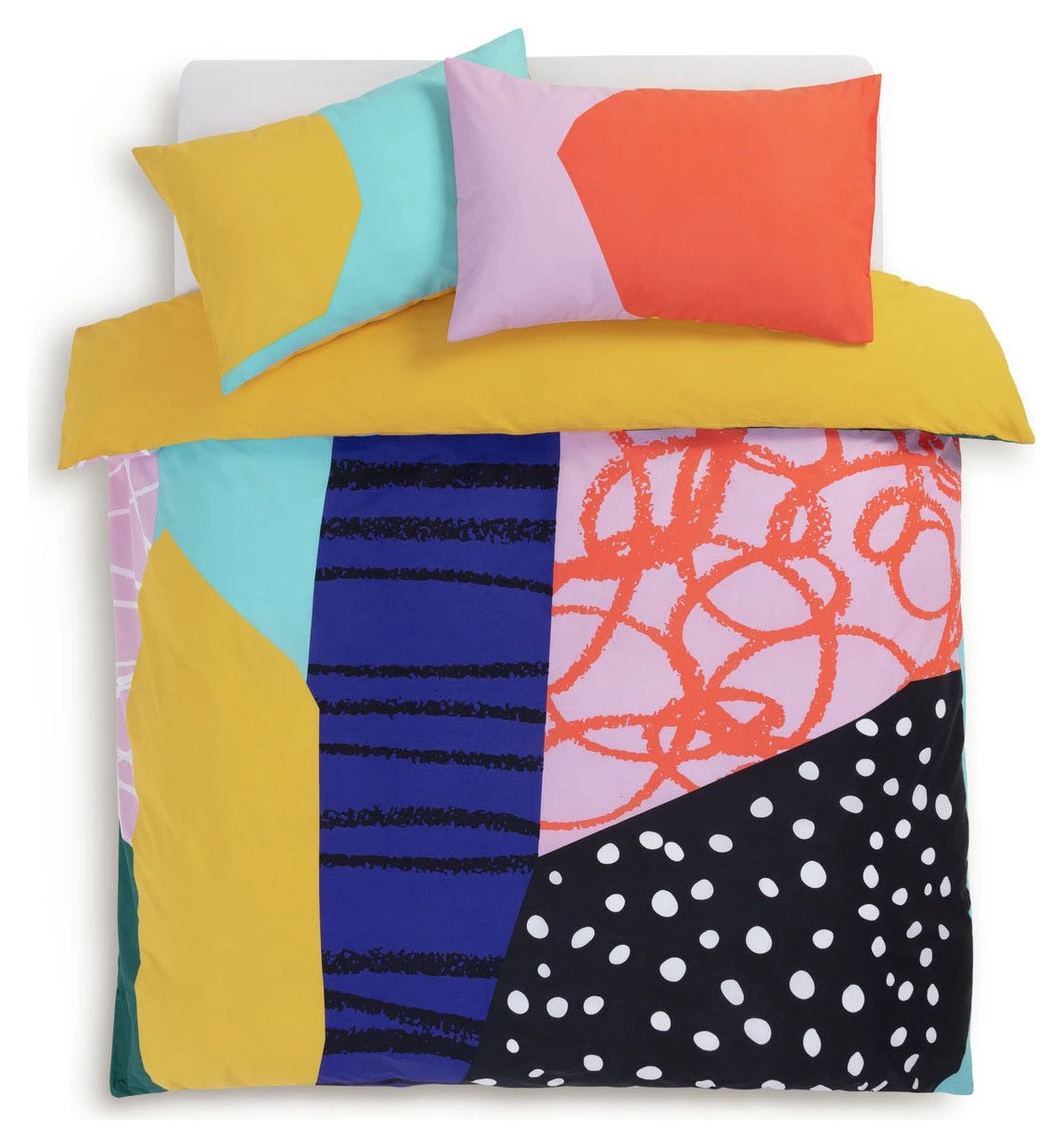 Habitat Panel Print Multicolour Bedding Set - Single 5 Habitat Panel Print Multicolour Bedding Set - Single - Image 3