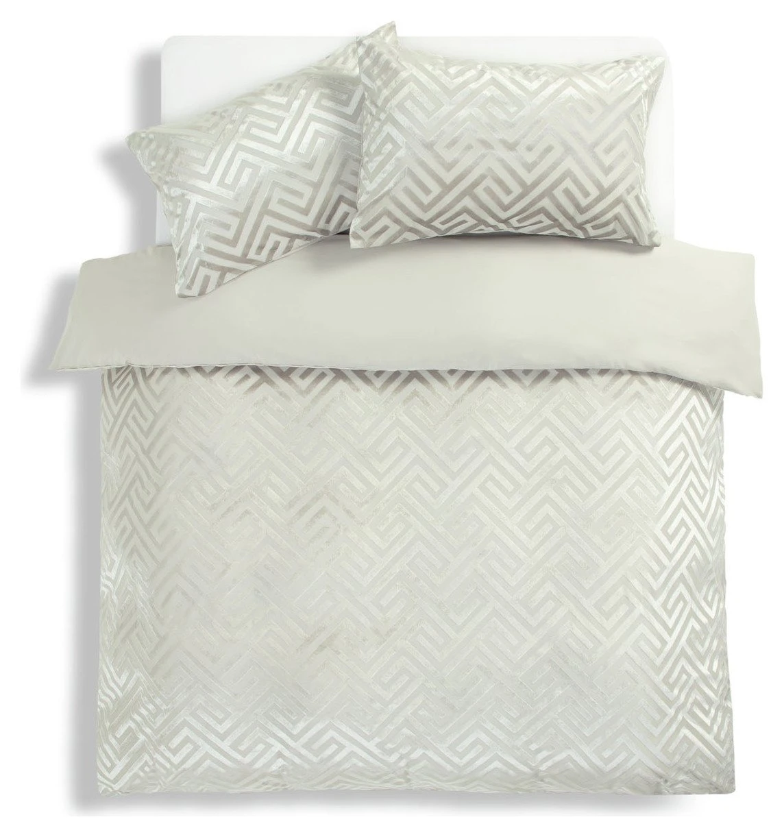 Habitat Geo Velvet Silver Bedding Set - Single 5 Habitat Geo Velvet Silver Bedding Set - Single - Image 3