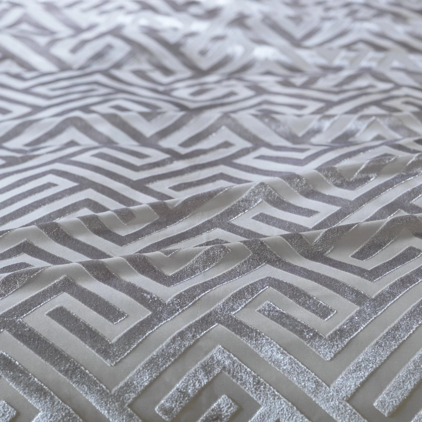 Habitat Geo Velvet Silver Bedding Set - Single 8 Habitat Geo Velvet Silver Bedding Set - Single - Image 6