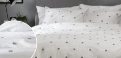 Habitat Tufted Spot White & Grey Bedding Set - Single 12 Habitat Tufted Spot White & Grey Bedding Set - Single -Habitat 9625826 R Z004A