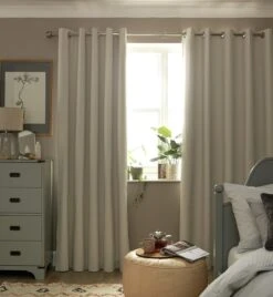Habitat Blackout Eyelet Curtain - Cream 12 Habitat Blackout Eyelet Curtain - Cream -Habitat 9642335 R Z002C