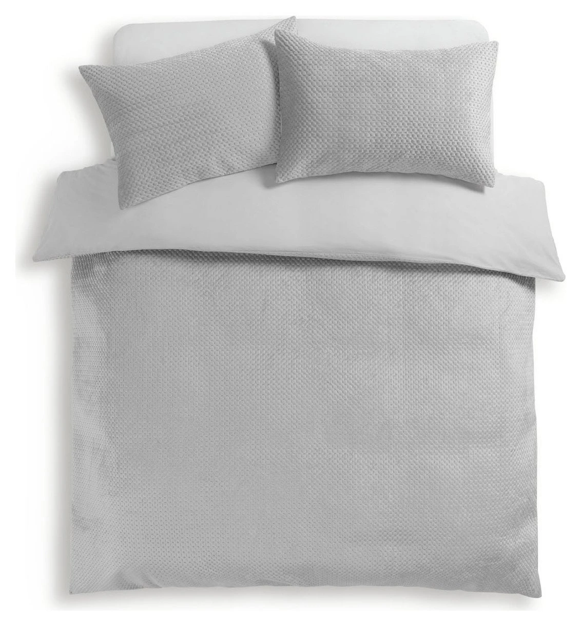 Habitat Pinsonic Velvet Plain Grey Bedding Set - Double 5 Habitat Pinsonic Velvet Plain Grey Bedding Set - Double - Image 3